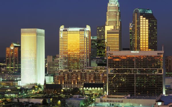 North Carolina,charlotte,building,evening