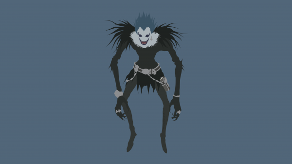 Kuolonkirje, shinigami, Ryuk, anime, minimalismia