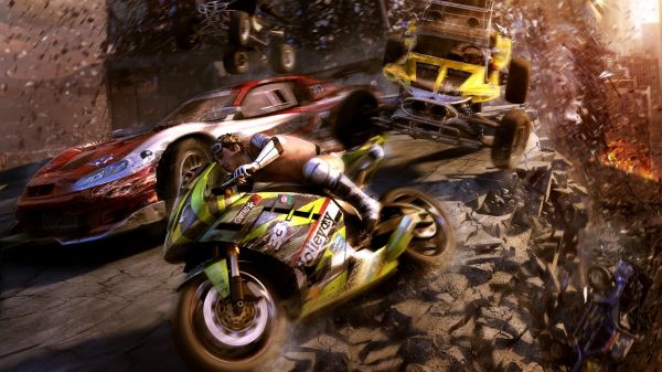 coche,choque,Motorstorm apocalypse,motocicleta,Descanso