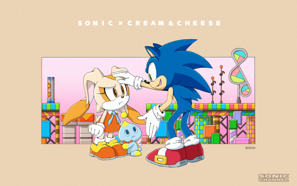 Sonique,Sonic l'hérisson,Crème,cream the rabbit,Sega,mai