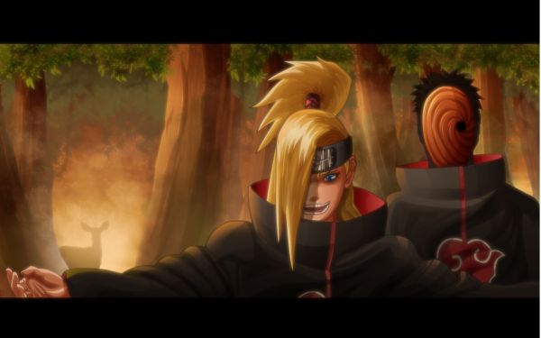 Anime,Naruto Shippuuden,Tobi,Deidara,Akatsuki,Captura de tela