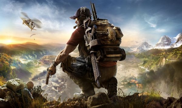 landschap,soldaat,Tom Clancy's Ghost Recon,Tom Clancy's Ghost Recon Wildlands,geweer,wapen