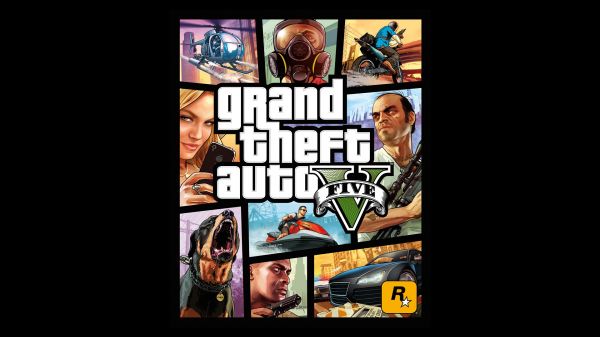 Grand Theft Auto V, video game characters, Rockstar Games, screenshot, cover art, advertising