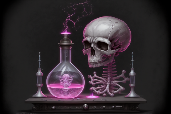 Skull and Bones,ai art,laboratorier,illustrasjon