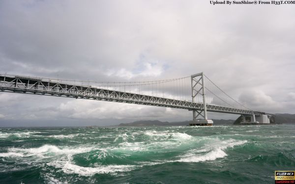 Meer,Himmel,Fahrzeug,Brücke,Welle,Windwelle