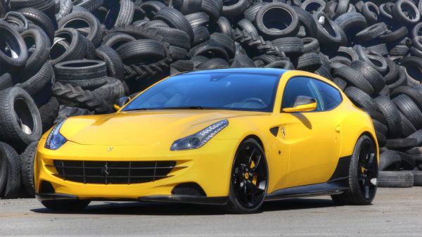 carro,veículo,Carro esportivo,Ferrari,Carros amarelos,Ferrari FF