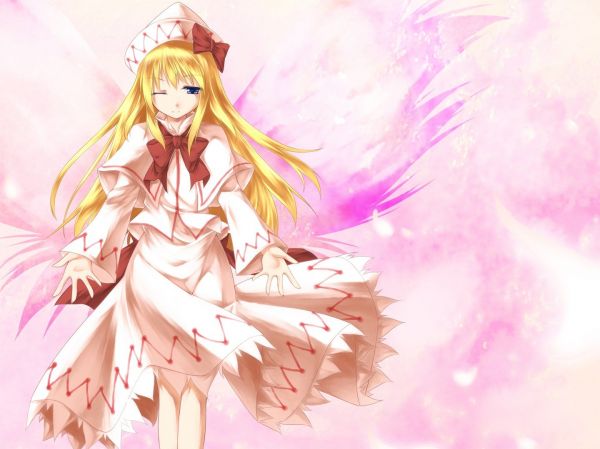 1440x1079 px,blonde,Lily White,red ribbon,Touhou