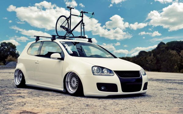 Araba, Araç, Volkswagen, BBS, Volkswagen Golf, Beyaz arabalar