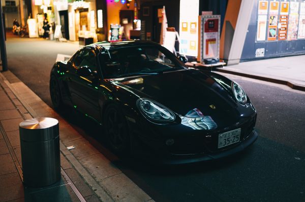 auto,zwart,Porsche Cayman