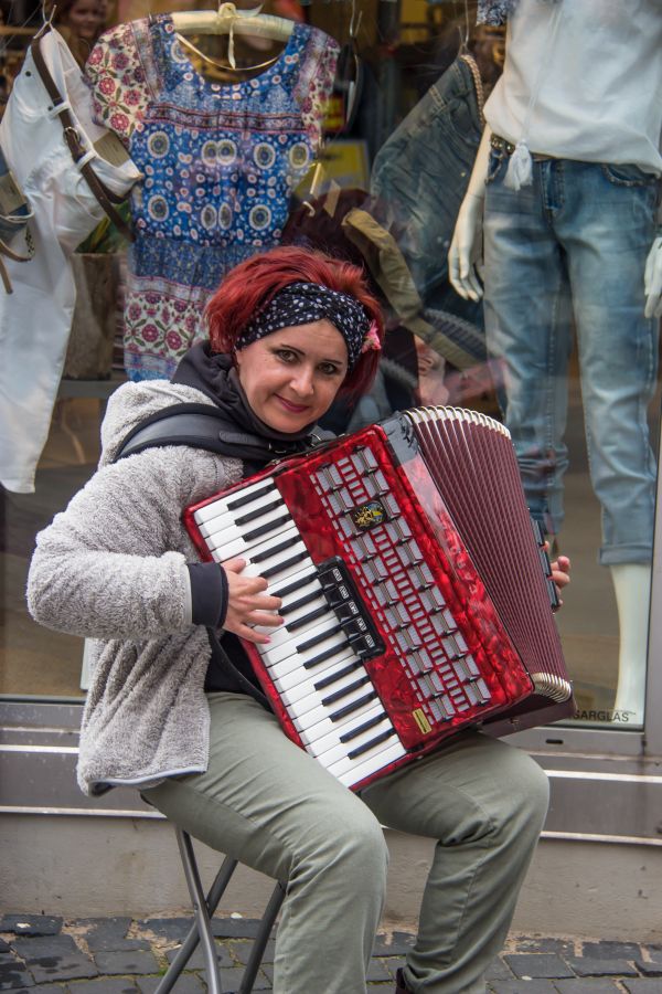 ihmiset, musiikki-instrumentti, musiikki, muusikko, nainen, tie