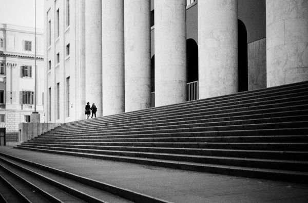 bianca, nero, monocromo, strada, Italia, architettura