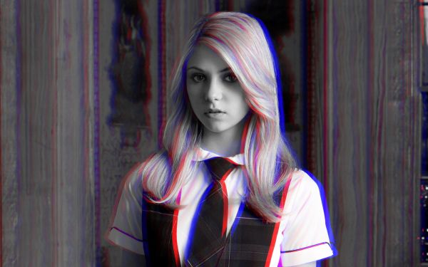 modrý,móda,anime,3D,oblečení,anaglyph 3D