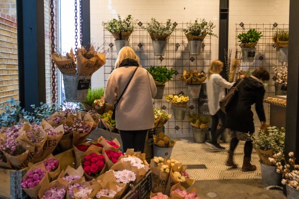 květ, Blomma, Malm Saluhall, Malmo, město, trh