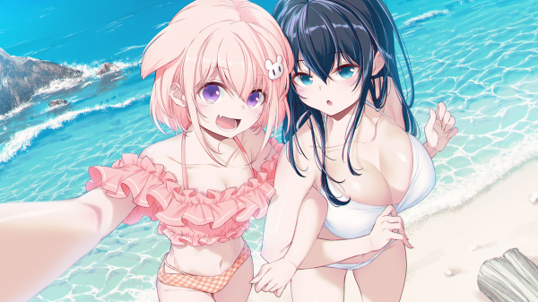 anime girls,anime,boobs,big boobs,cleavage,swimwear