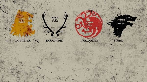 illustration,Game of Thrones,House Stark,House Lannister,sigils,wall