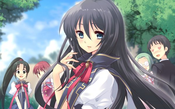 ilustrácie,anime,bruneta,umelecké diela,flyable Heart,Shirasagi Mayur