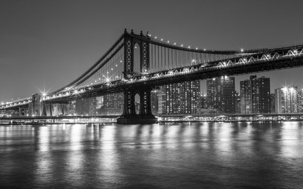 1920x1200 px,bro,bygninger,bw,lys,Manhattan