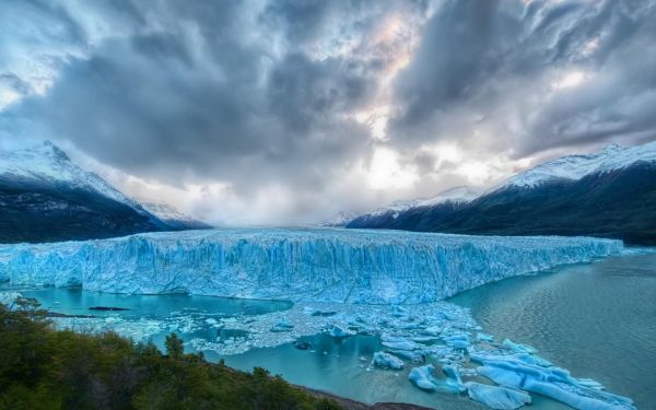 paisaje,mar,lago,reflexión,hielo,fiordo