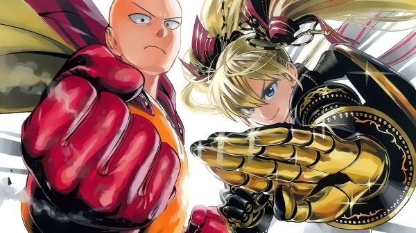 anime,Saitama,Genos,One Man Punch