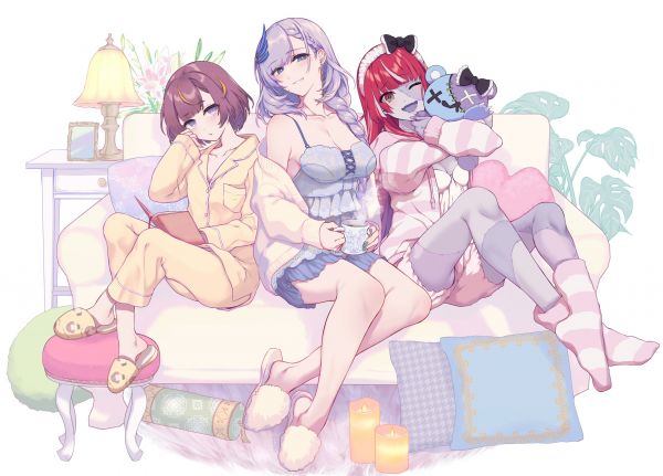 Anya Melfissa,Pavolia Reine,Kureiji Ollie,Hololive,Virtual Youtuber,Sleepover