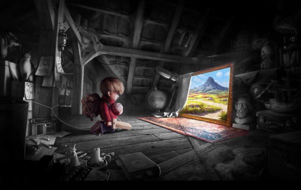 toys,fantasy art,children,atmosphere,darkness,image