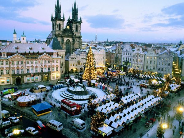 Praga,República Checa,christmas market,old town square