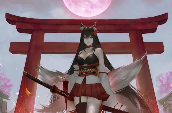 Anime cô gái,Anime,Ký tự gốc,Brunette,Cô gái tưởng tượng,Con cáo