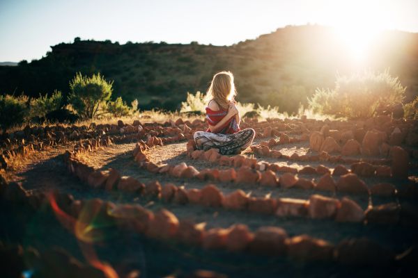 Sonnenuntergang,rot,Porträt,Selbstporträt,Arizona,Berg