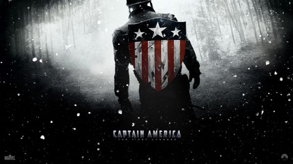 ilustrácie,filmy,Kapitán Amerika,Captain America The First Avenger,plagát,polnoc