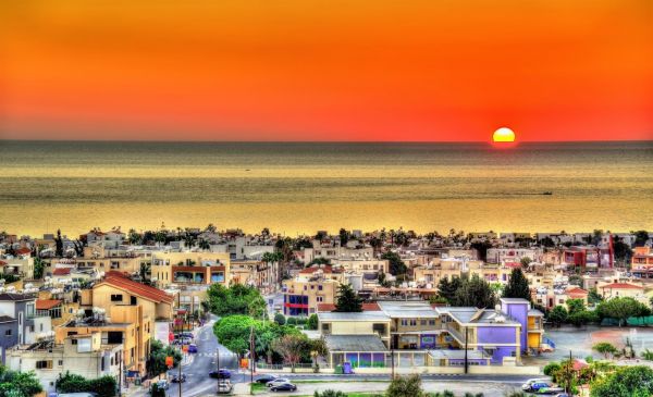 sunset,town,sea,sunset glow,Sun,building