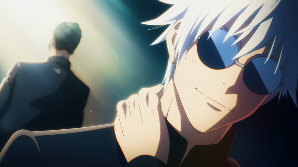 Jujutsu Kaisen,Satoru Gojo,Suguru Geto,sorridente,anime,Anime screenshot