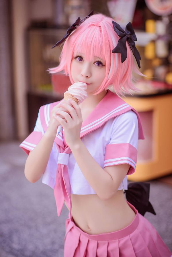 Cosplay, Asya, Pembe saç, boyalı saç, Kader Büyük Siparişi, Astolfo Fate Apocrypha