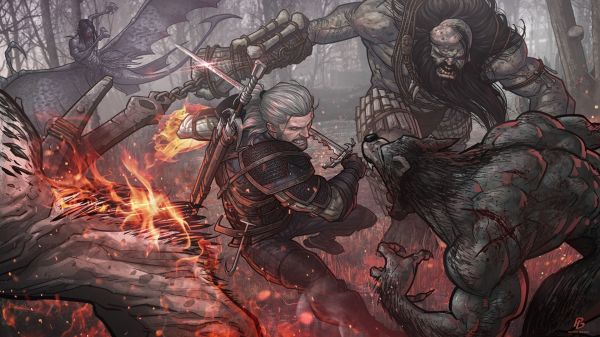 The Witcher 3 Wild Hunt,comics,mythology,Patrick Brown,screenshot,warlord