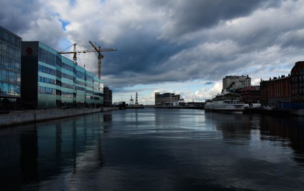 zee,stad,stadsgezicht,water,reflectie,hemel