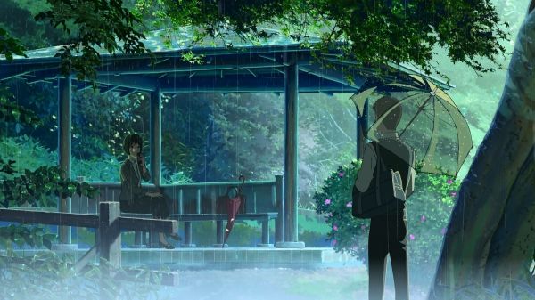 1920x1080 px,Akizuki Takao,อะนิเมะ,ศาลา,Makoto Shinkai,ฝน