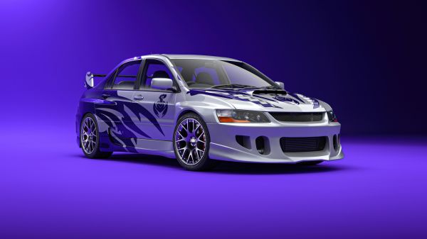 auto,Mitsubishi,Mitsubishi Lancer Evolution IX,minimalismia,Need for Speed ​​Carbon,CGI