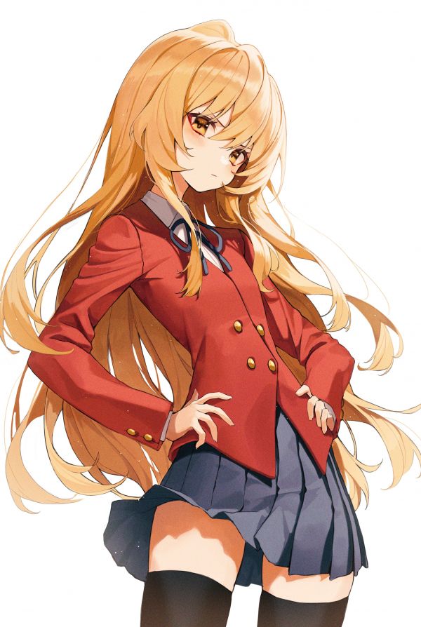 Toradora, Loli, små pupper, JK, skoleuniform, bustete hår