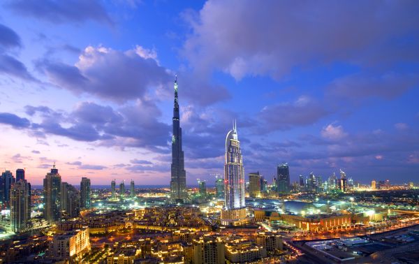 Dubai,stadslichten,gebouw,view from the top,uitzicht