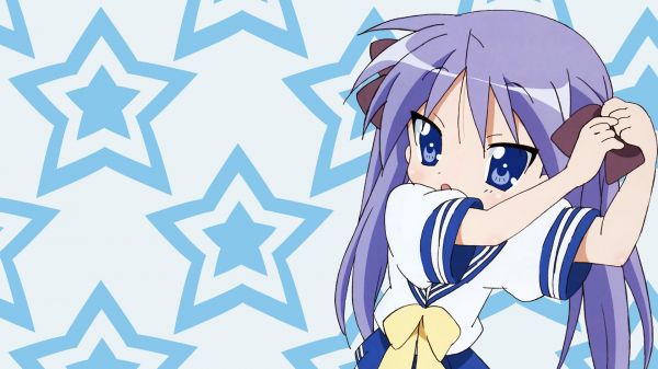 Lucky Star,Hiiragi Kagami,meisje,boog,sterren