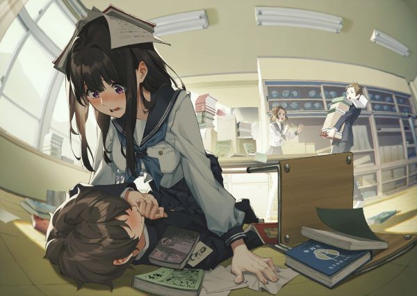 Anime,Dziewcząt anime,Pixiv,Chitanda Eru,Hyouka,Oreki Houtarou