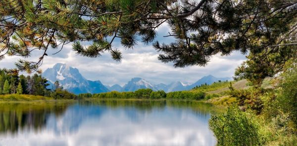 des nuages,Parc national de Grand Teton,paysage,Montagnes,la nature,1600x790 px