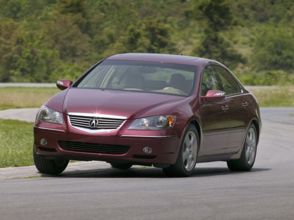 acura, RL, 2004, rosso, vista frontale, stile