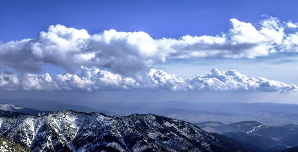 paesaggio,montagne,natura,cielo,la neve,nuvole