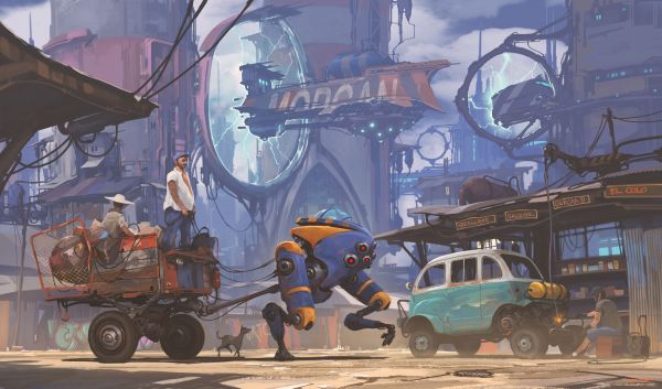 งานศิลปะ, ศิลปะดิจิตอล, ภาพประกอบ, หุ่นยนต์, นิยาย, Alejandro Burdisio