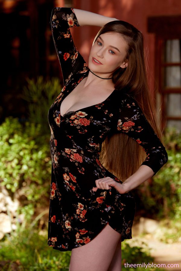 Emily Bloom,gaun,wanita,si rambut coklat,tampilan potret