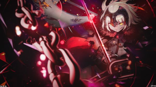 Fate Apocrypha,Fate Grote Bestel,Jeanne Alter Fate Grand Order,anime,donker,Alter Ego