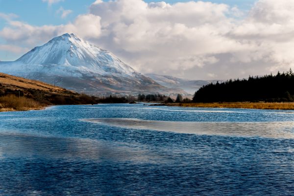 Irlanda,cielo,montagna,lago,la neve,ghiaccio