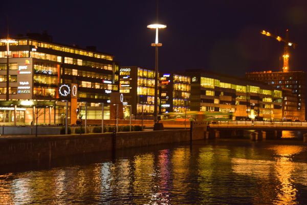 Stadt,Stadtbild,Nacht-,Wasser,Betrachtung,Straße