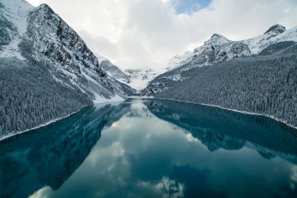 thiên nhiên,phong cảnh,mùa đông,Hồ Louise,Canada,Núi