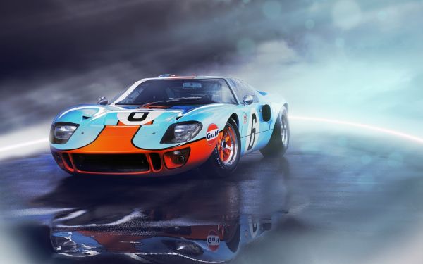 Gué,Gt40,vue de face,voiture de sport